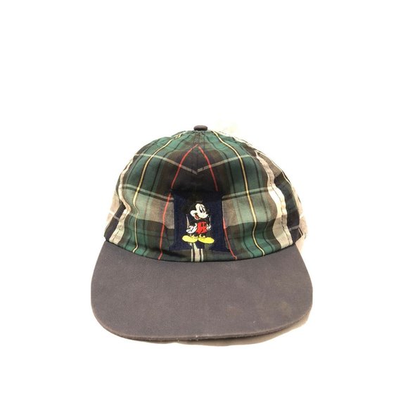 Disney Mickey Mouse Vintage Plaid Hat Flex fit Mickey Unlimited Hat